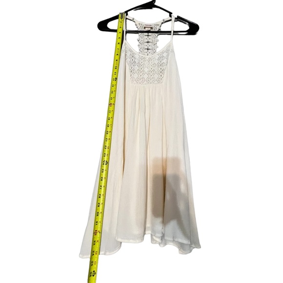 Mossimo Women’s Cream Beige Boho Eyelet Embroidered Summer Flowy Mini Dress - Picture 4 of 4